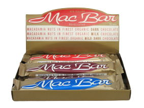 Mac Bar Organic Macadamia Nuts in dark chocolate – mac-snack